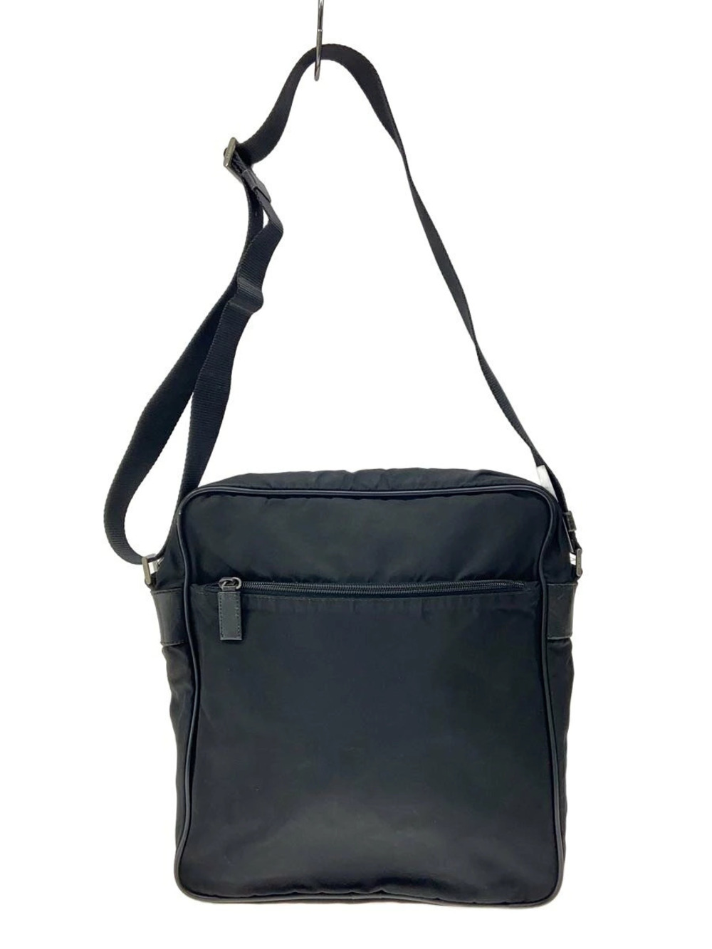 Prada Tessuto Saffiano Leather Shoulder Bag Black